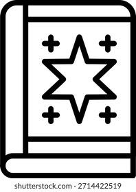 Estilo de icono de libro de hechizos de diseño de Vector