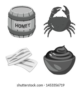 Vector design of spices and aroma icon. Set of spices and product vector icon for stock.