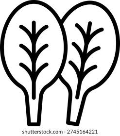 Vector Design Spinach Splendor Icon Style