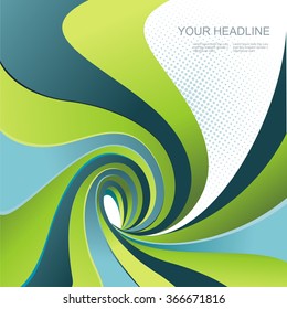 Vector design with spiral motion.