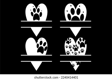 vector design split monogram letters for print