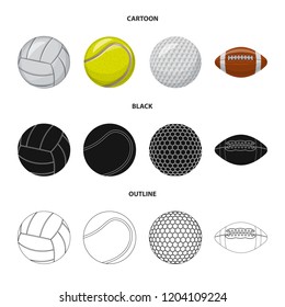 Vector design of sport and ball icon. Set of sport and athletic stock symbol for web.