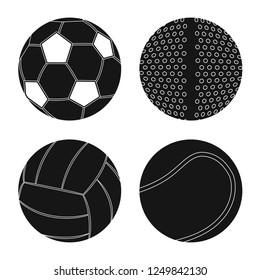 Vector design of sport and ball icon. Collection of sport and athletic stock vector illustration.