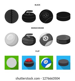 Vector design of sport and ball icon. Collection of sport and athletic stock vector illustration.