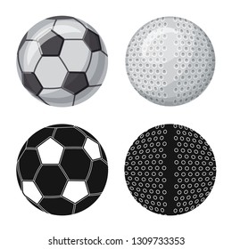 Vector design of sport and ball icon. Collection of sport and athletic stock symbol for web.