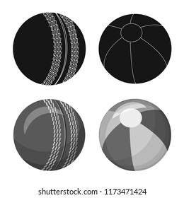 Vector design of sport and ball logo. Set of sport and athletic vector icon for stock.