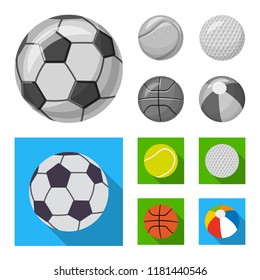 Vector design of sport and ball logo. Set of sport and athletic stock vector illustration.