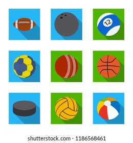 Vector design of sport and ball logo. Collection of sport and athletic stock symbol for web.