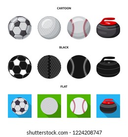 Vector design of sport and ball logo. Collection of sport and athletic stock vector illustration.