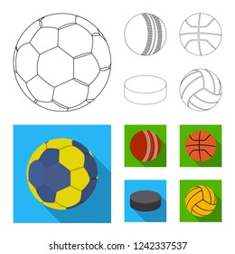 Vector design of sport and ball logo. Collection of sport and athletic vector icon for stock.