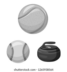 Vector design of sport and ball logo. Collection of sport and athletic vector icon for stock.