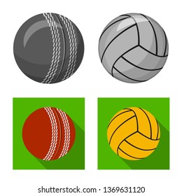 Vector design of sport and ball logo. Collection of sport and athletic stock vector illustration.