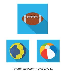 Vector design of sport and ball logo. Set of sport and athletic stock vector illustration.