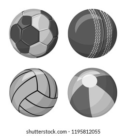Vector design of sport and ball sign. Collection of sport and athletic stock vector illustration.