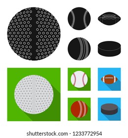 Vector design of sport and ball sign. Set of sport and athletic vector icon for stock.