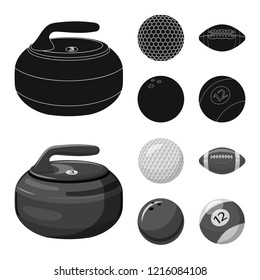 Vector design of sport and ball symbol. Collection of sport and athletic stock symbol for web.