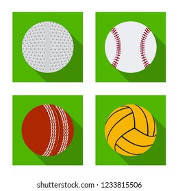 Vector design of sport and ball symbol. Collection of sport and athletic stock vector illustration.