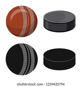 Vector design of sport and ball symbol. Collection of sport and athletic vector icon for stock.