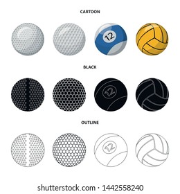 Vector design of sport and ball symbol. Collection of sport and athletic stock symbol for web.