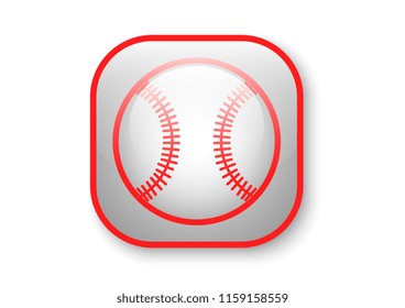 vector design of sport icon baseball with glass effect 