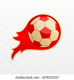 Vector design sport template. Soccer ball logo emblem