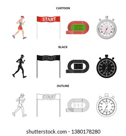 Vector design of sport  and winner icon. Set of sport  and fitness  stock vector illustration.