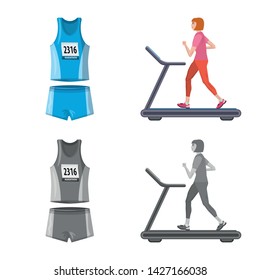 Vector design of sport and winner icon. Collection of sport and fitness stock vector illustration.