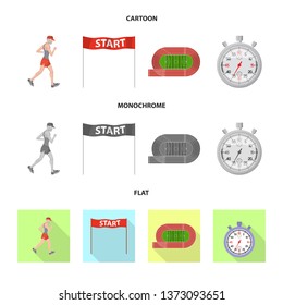 Vector design of sport  and winner sign. Collection of sport  and fitness  vector icon for stock.