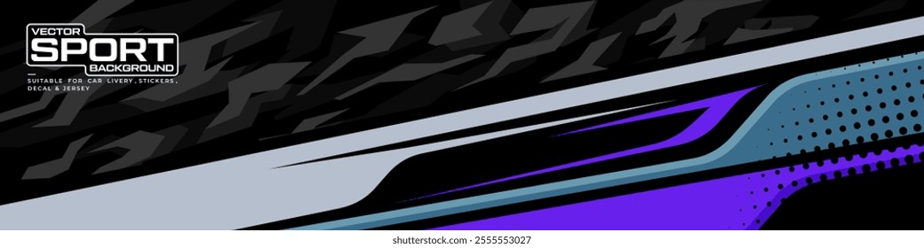 Vector design of sports car wraps with exclusive color for t-shirts, rally racing cars, vehicles, uniforms and sports livery. Abstract lines racing graphics.