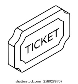 Vector design of sports ticket