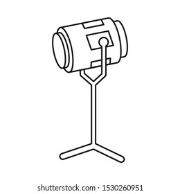 Vector design of spotlight and light symbol. Graphic of spotlight and studio vector icon for stock.