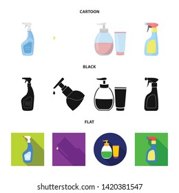 Vector design of sprayer and liquid icon. Collection of sprayer and pesticide stock vector illustration.
