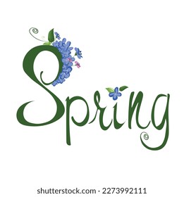 Vector Design. Spring Words Illustration suitable for: Posters, Prints, Websites, Cards, Planner Stickers and Inserts, Digital Planners, Posters, Invitations, Stationery, Scrapbooking materials etc