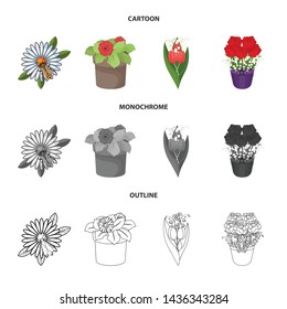 Vector design of spring and wreath logo. Collection of spring and blossom vector icon for stock.