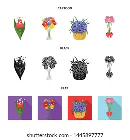 Vector design of spring and wreath sign. Set of spring and blossom vector icon for stock.