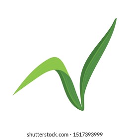 Vector design of sprout and cane sign. Graphic of sprout and sugar stock symbol for web.