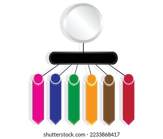 vector design of a square board shape template consisting of various colors namely red and brown and orange and green and pink and black and blue and white color circles on it