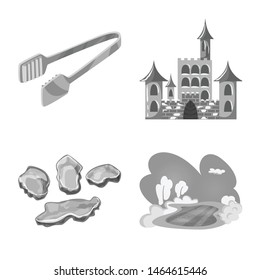 Vector design of square and purity sign. Collection of square and frozen stock symbol for web.