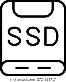 Estilo de ícone de parafuso SSD de design de vetor