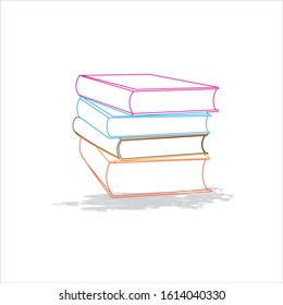 vector design stack of book templates
