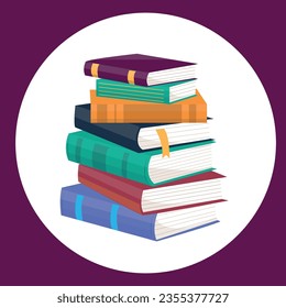 vector design stack of books school 