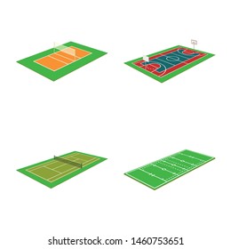 Vector design of stadium and grass icon. Collection of stadium and construction stock vector illustration.