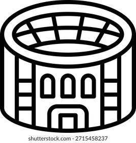 Estilo de icono de estadio de diseño de Vector