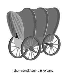 Vector design of stagecoach and wagon sign. Set of stagecoach and ride stock vector illustration.