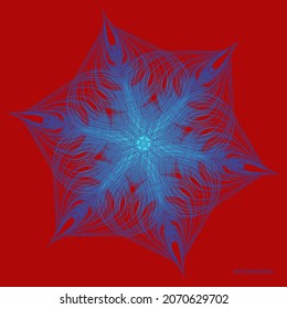 Vector design star background. Round wave modern abstract element