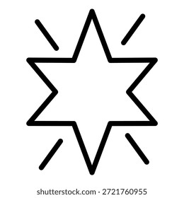 Estilo de ícone de símbolo de estrela de design de vetor