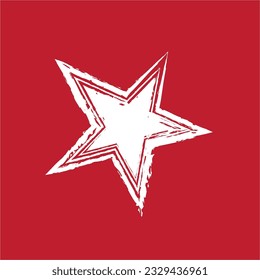 Vektordesign des Sternbildes auf rotem Hintergrund