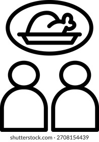 Estilo de icono de inanición de diseño de Vector