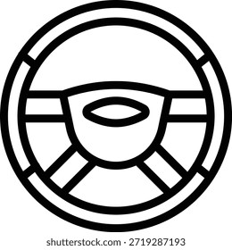 Symbolstil für Vektordesign-Lenkrad