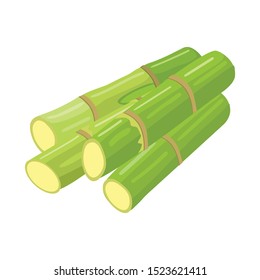 Vector design of stem and sugar symbol. Web element of stem and cane stock symbol for web.